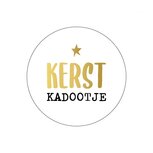 Stickers kerst kadootje goudfolie 10 stuks Stickers kerst kadootje goudfolie 10 stuks