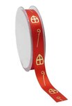 4.75 meter Satijn lint staf en mijter van sinterklaas met goud bedrukking 15 mm breed 4.75 meter Satijn lint staf en mijter van sinterklaas met goud bedrukking 15 mm breed