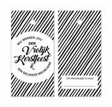 Label wit zwart wij wensen jou een vrolijk kerstfeest en een gelukkig nieuwjaar Label wit zwart wij wensen jou een vrolijk kerstfeest en een gelukkig nieuwjaar