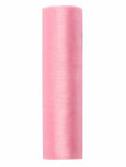 Organza op rol 16 cm breed roze Organza op rol 16 cm breed roze
