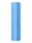 Organza op rol 16 cm breed licht blauw Organza op rol 16 cm breed licht blauw