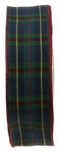Schotse ruit lint 2.5 cm breed blauw 22 meter rol