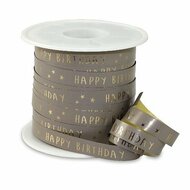 Krullint beige happy birthday 10 meter
