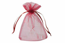 Organza zakjes 20 x 30 cm bordeaux rood