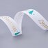 Kerstlint grosgrain wit merry christmas 15 mm breed