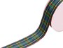 Schotse ruit lint 3.8 cm breed blauw 22 meter rol