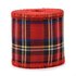 Schotse ruit lint rood 6 cm breed met ijzerdraad
